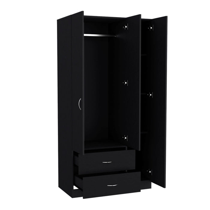 Wood Corner Accent Chest (732191) - Black