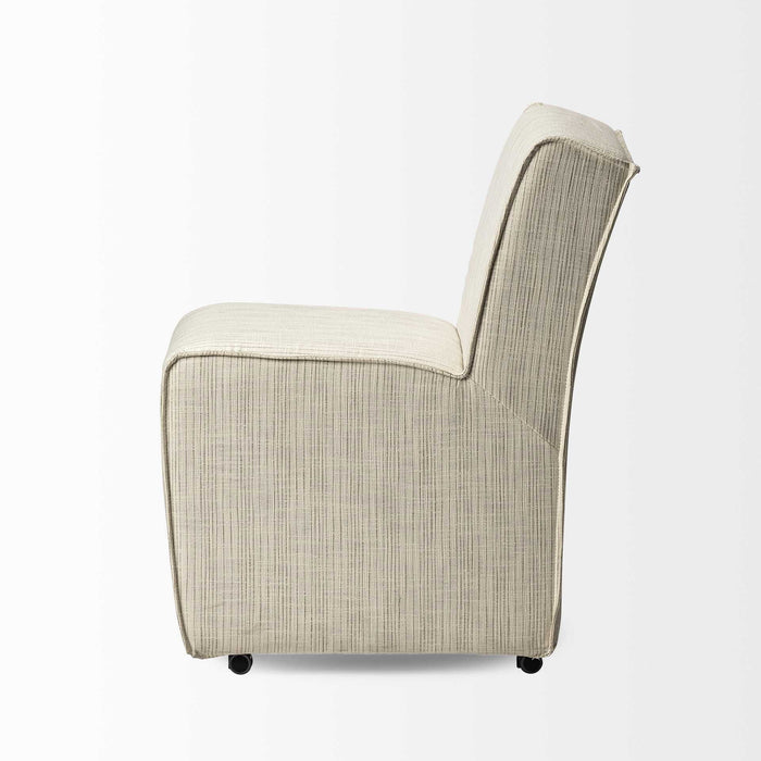 Upholstered Fabric Parsons Chairs (Set of 2) - Cream