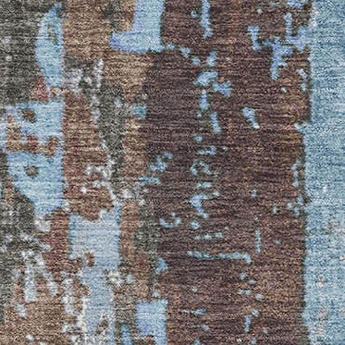 10' X 14' Abstract Washable Area Rug With UV Protection (706247) - Taupe / Blue / Ivory
