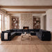 Meridian Furniture Hammond velvet performance fabric upholstered 9-piece sectional sofa with plush cushions and modern design.