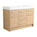 Giga freestanding bathroom vanity with resin sink, soft-closing doors and drawers, modern bathroom furniture with sleek design.