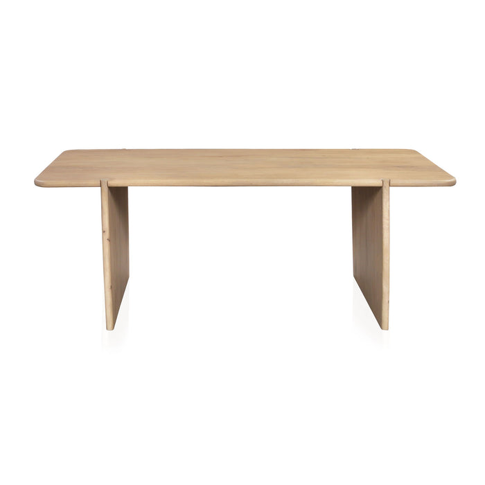 80" Wood Double Pedestal Base Dining Table - Natural