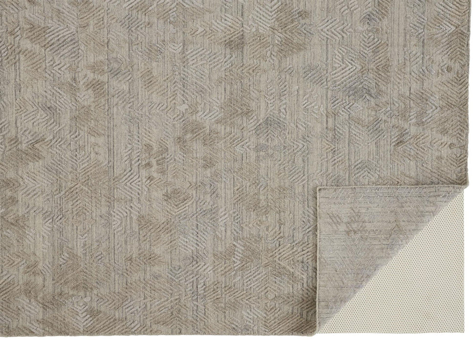 12' x 15' Abstract Hand Woven Area Rug - Gray And Taupe