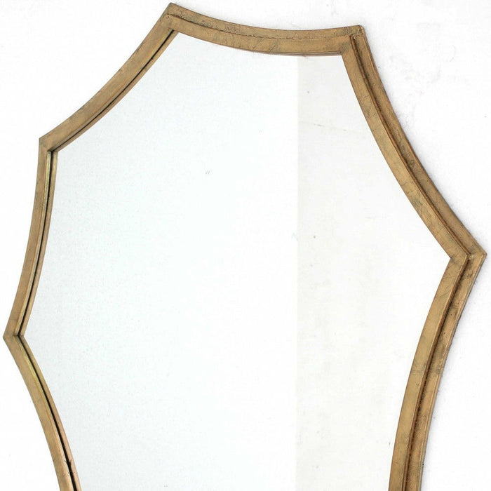 33" Octagon Metal Framed Accent Mirror - Gold