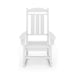 Giga traditional porch rocker chair made of durable HDPE poly lumber, perfect for porch, patio, or garden relaxation.