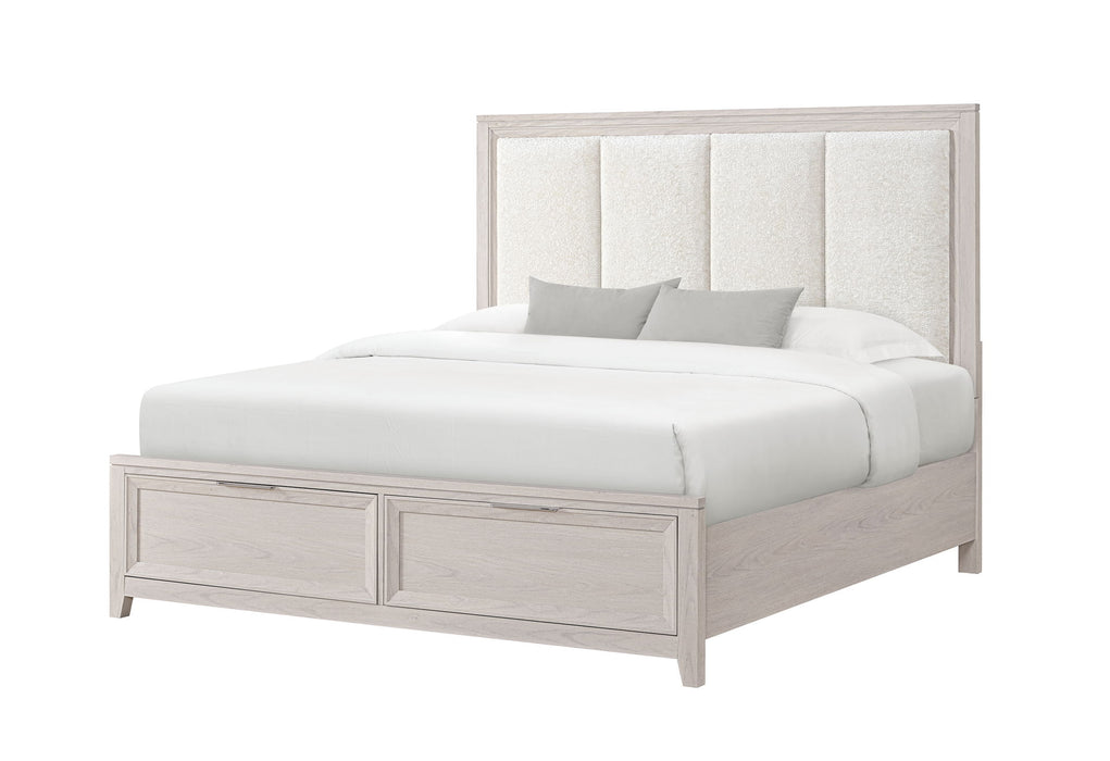 Mariah - 5 Piece Full Bedroom Set (Bed, Dresser & Mirror, Nightstand, Chest) - Beige