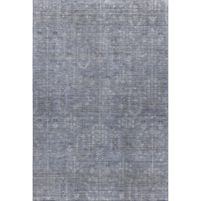 10' X 14' Southwestern Washable Area Rug With UV Protection - Blue And Gray