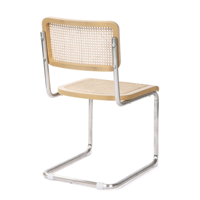 Steel Open Back Dining Side Chairs (Set of 2) - Natural