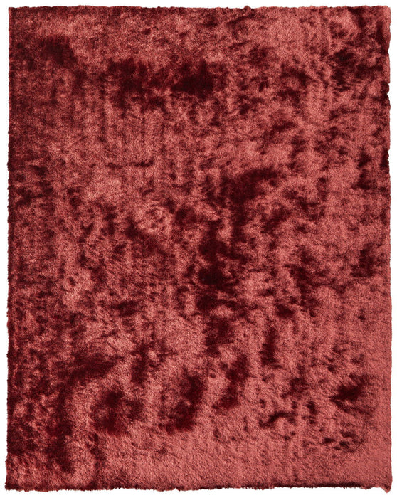 8' x 10' Shag Hand Tufted Area Rug - Red