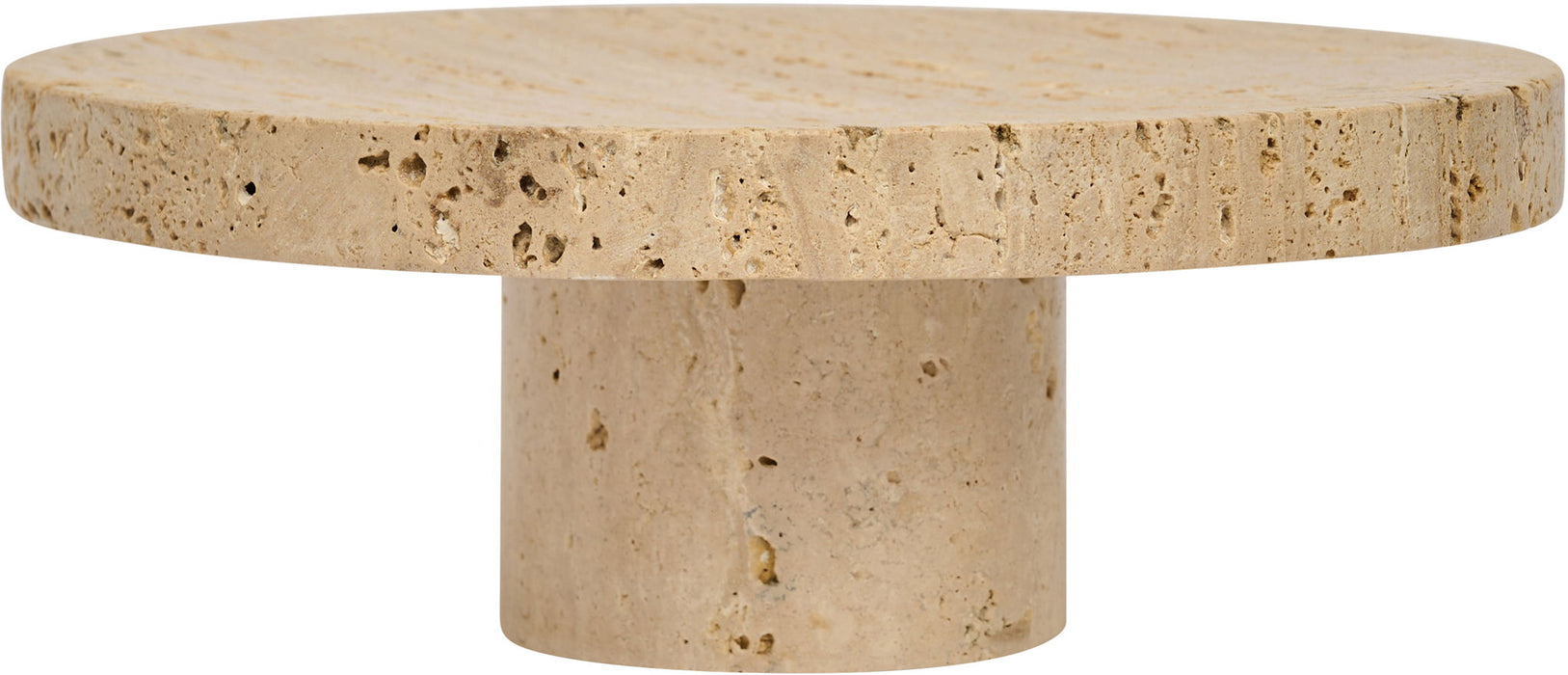 Meridian Furniture Ralston Genuine Travertine Tray with natural stone finish, rectangular shape, and textured surface.