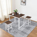 Giga 3-piece counter height dining room set with two stools and a table, featuring wood finish and modern design elements.