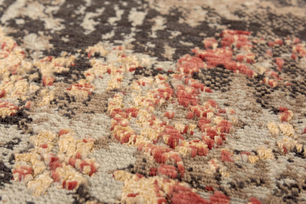 8' X 10' New Zealand Lambs Wool Abstract Hand Carved Handmade Area Rug (748017) - Green / Copper / Beige