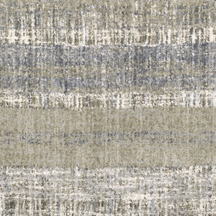 8' x 10' Abstract Lines Area Rug - Gray And Ivory