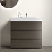 Giga Alice bathroom vanity with large storage, freestanding design, one-piece sink basin without drain and faucet, modern style.