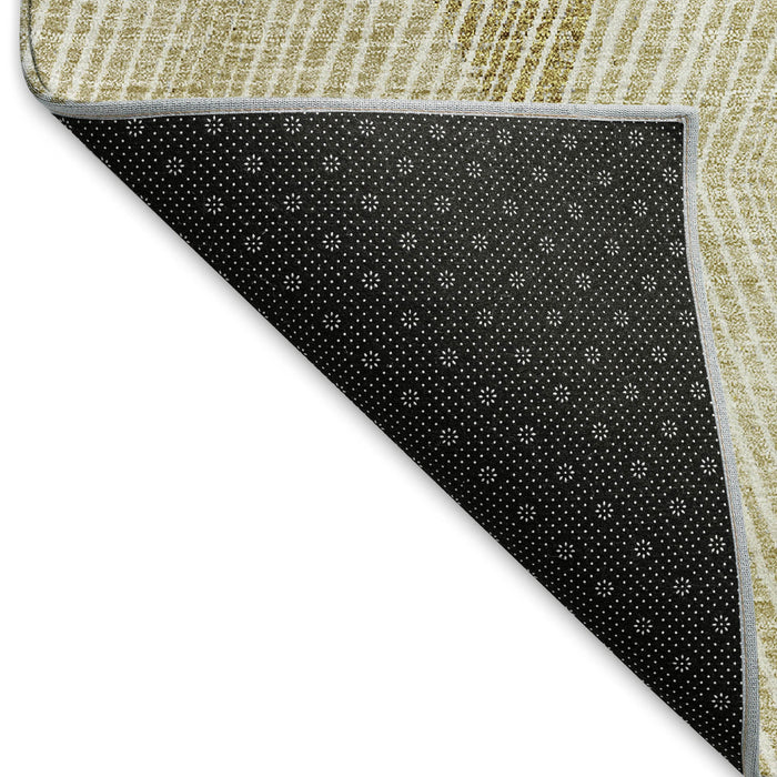 10' X 14' Geometric Washable Area Rug With UV Protection (676194) - Ivory / Beige / Tan