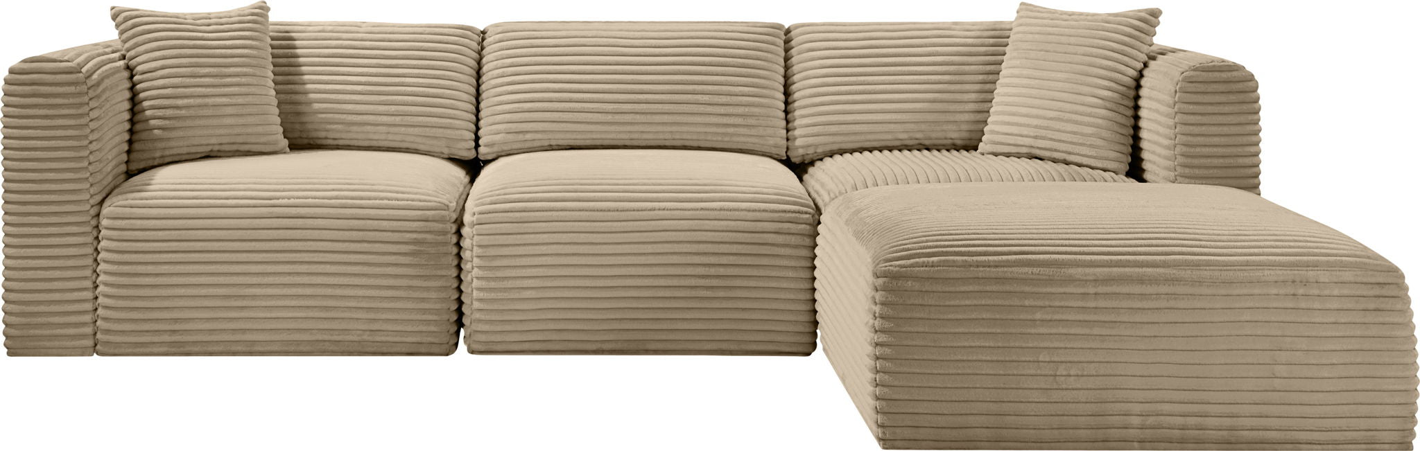 Shaggy - Fabric 4 Piece Modular Sectional