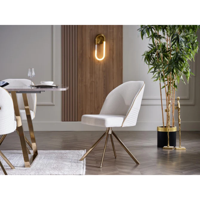 Bellona Veronica Dining Chair (6345) 2pcs - Metal Leg