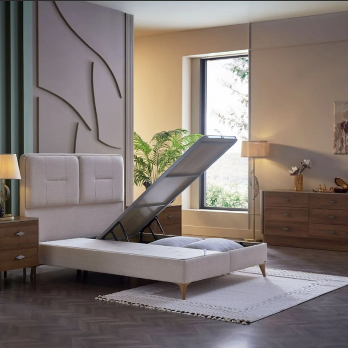 Bellona Mirante Luxe Cream Storage Bedroom Set – Queen & King Size