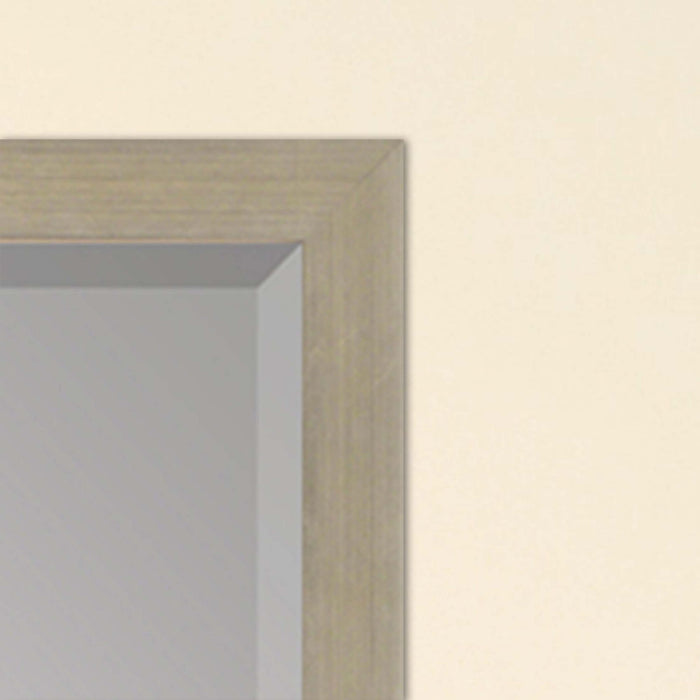 51" Wood Accent Mirror - Silver