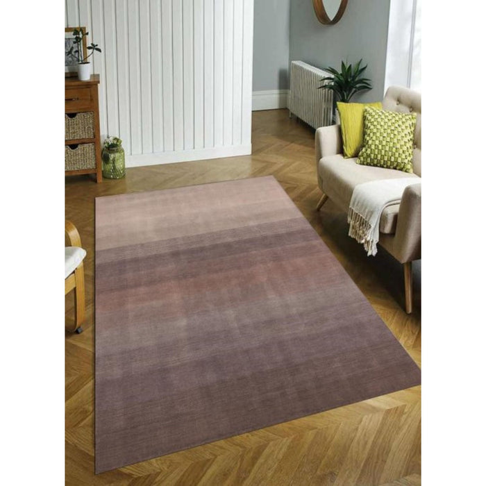 8' x 10' Hand Loomed Area Rug - Violet And Brown