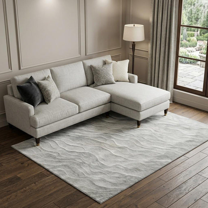 10' X 14' Abstract Washable Area Rug With UV Protection (694791) - Taupe / Ivory