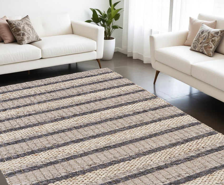 12' x 15' Wool Hand Woven Area Rug - Gray And Ivory