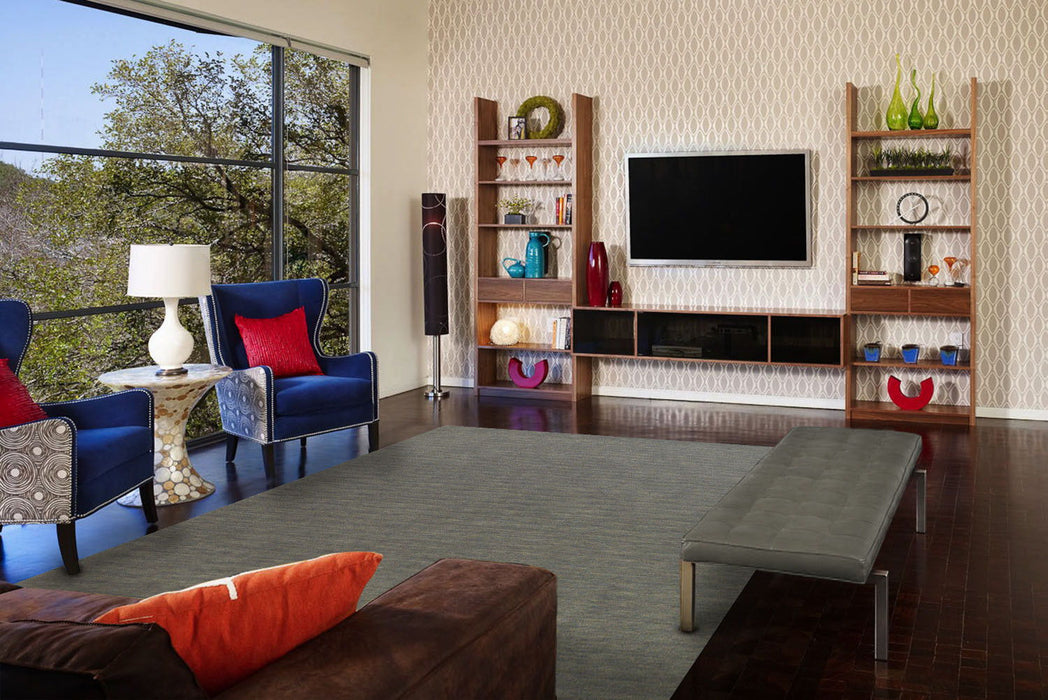 10' x 13' Wool Hand Woven Area Rug - Gray And Ivory