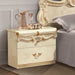 ESF Barocco ivory accent nightstand with elegant design, featuring a smooth surface and decorative details for bedroom decor.