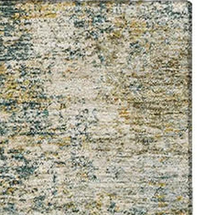 10' X 14' Abstract Washable Area Rug With UV Protection (716773) - Sage / Beige