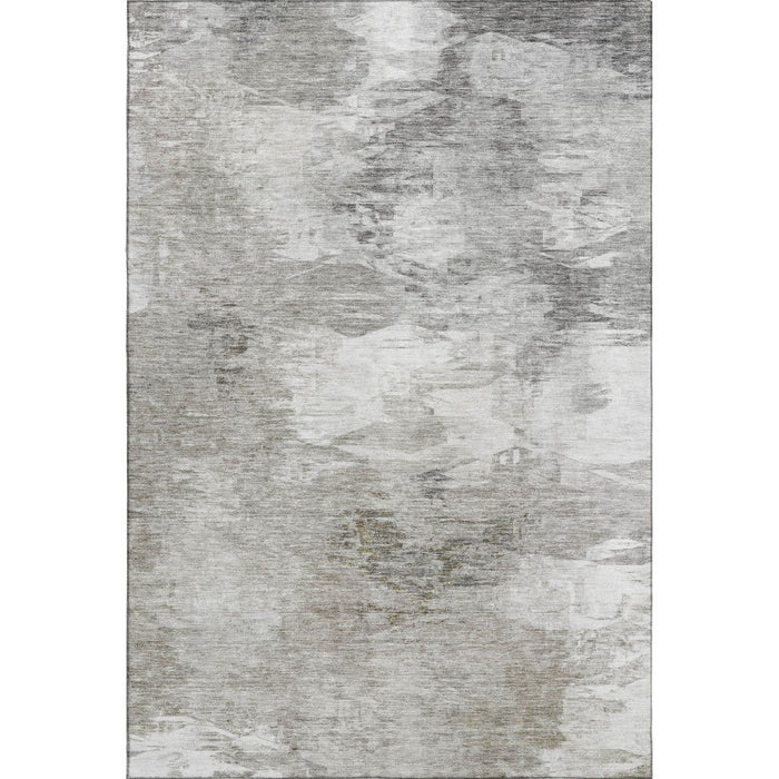 9' X 12' Abstract Washable Area Rug With UV Protection (650769) - Beige / Ivory