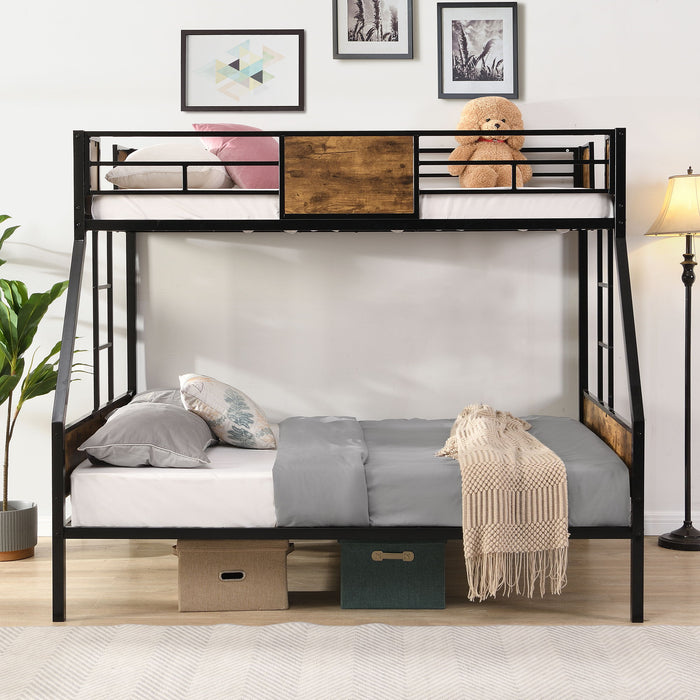 Modern Giga metal bunk bed with dual side ladder and sleek metal design, showcasing a sturdy frame and space-saving structure.