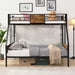 Modern Giga metal bunk bed with dual side ladder and sleek metal design, showcasing a sturdy frame and space-saving structure.