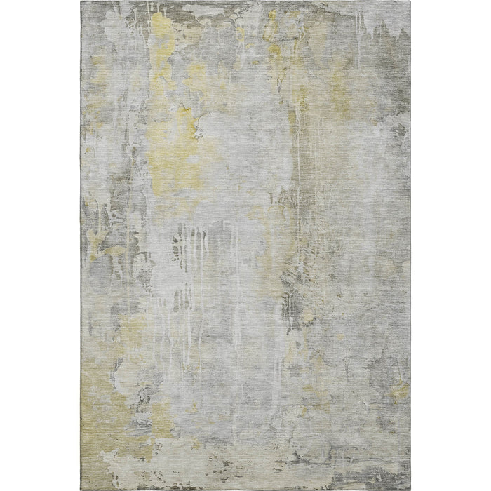 10' X 14' Abstract Washable Area Rug With UV Protection (692148) - Silver / Gray / Gold
