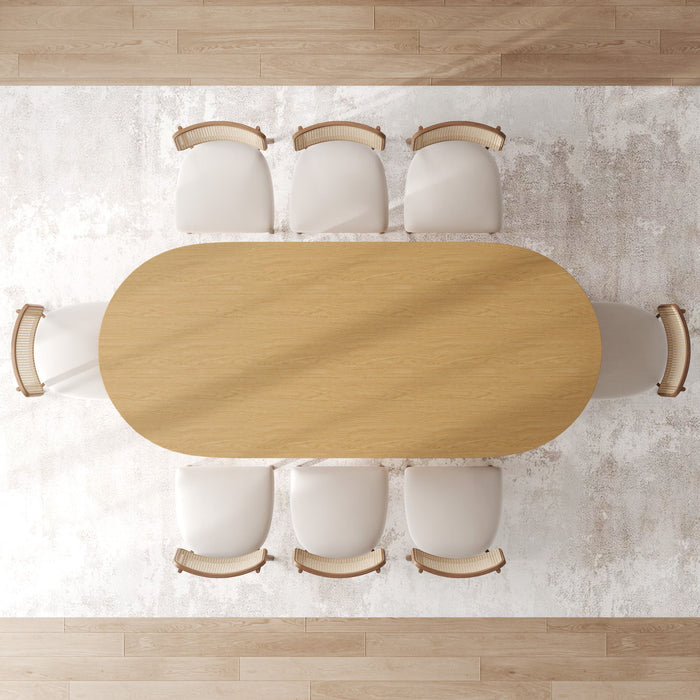 Oval Solid Wood Bar Table - Yellow