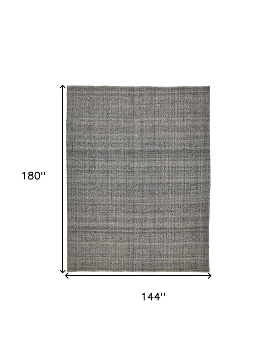 12' x 15' Hand Woven Area Rug - Gray