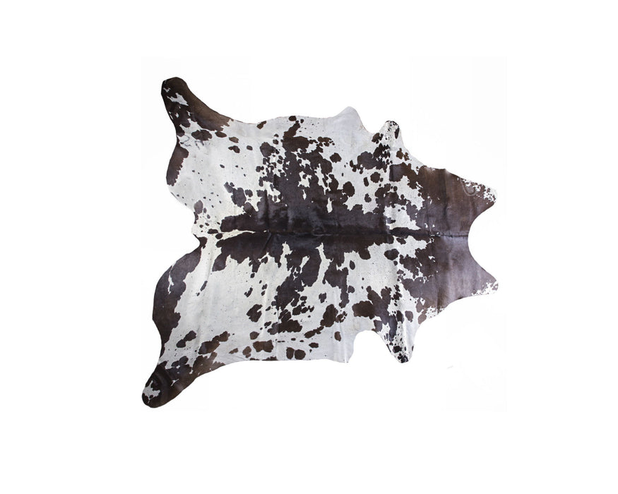 5' x 7' Cowhide Hand Knotted Area Rug - Wood Brown And White