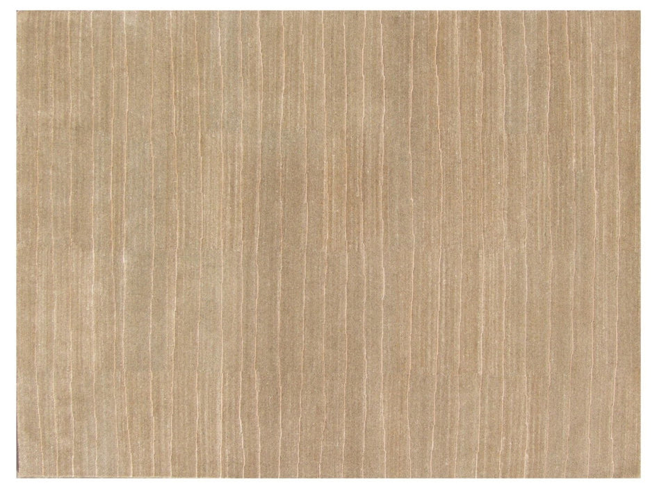 8' x 10' Wool Abstract Lines Hand Loomed Area Rug - Beige