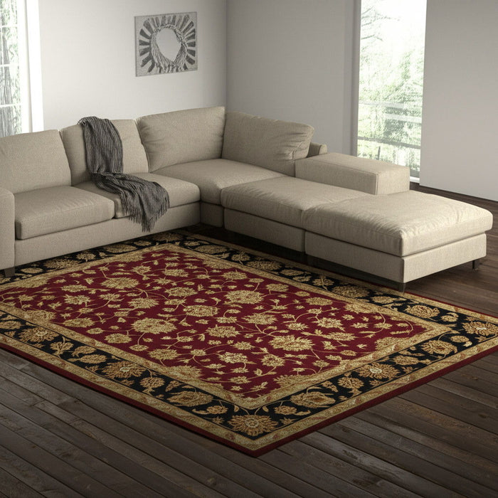 8' X 10' Traditional Oriental Hand Tufted Area Rug - Red