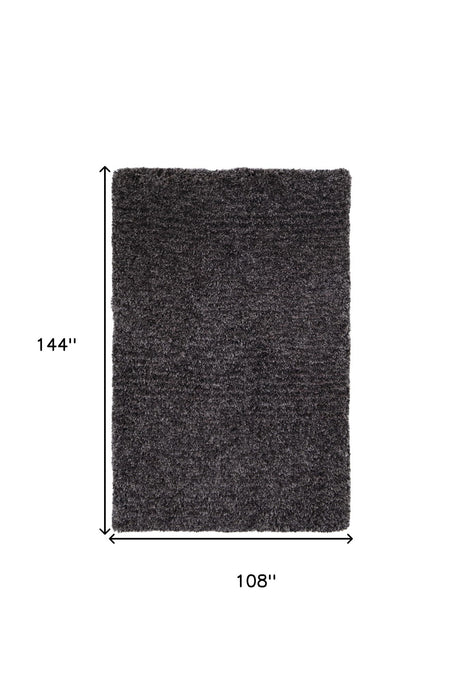 9' x 12' Shag Hand Tufted Area Rug - Black