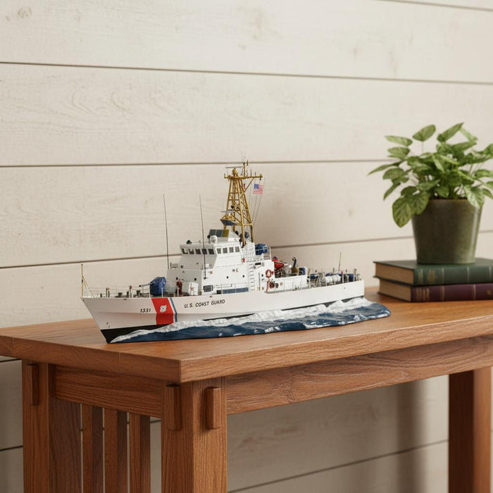Hand Painted Model Boat (624479) - White