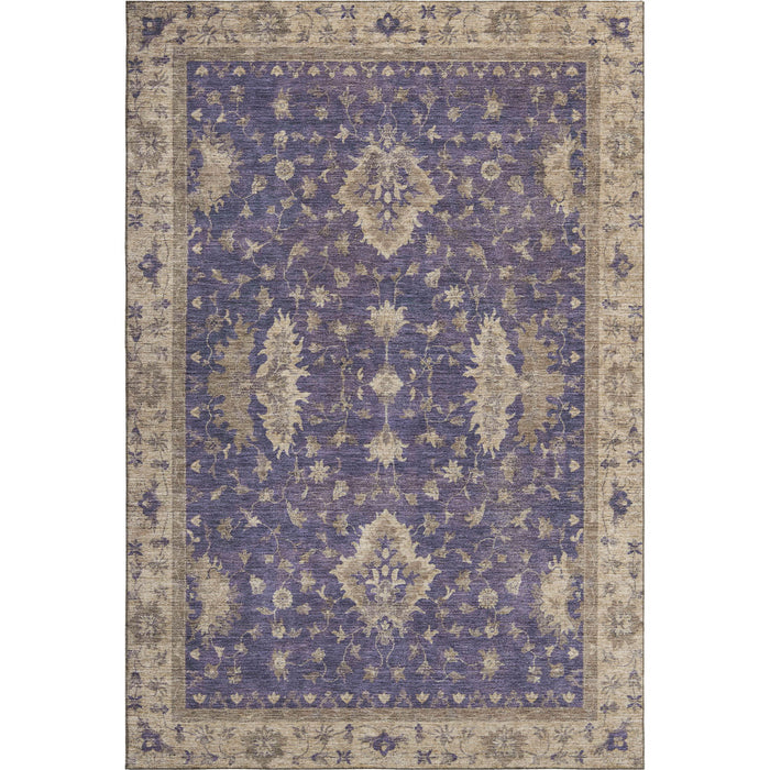 10' X 14' Oriental Washable Area Rug With UV Protection (699740) - Purple / Beige