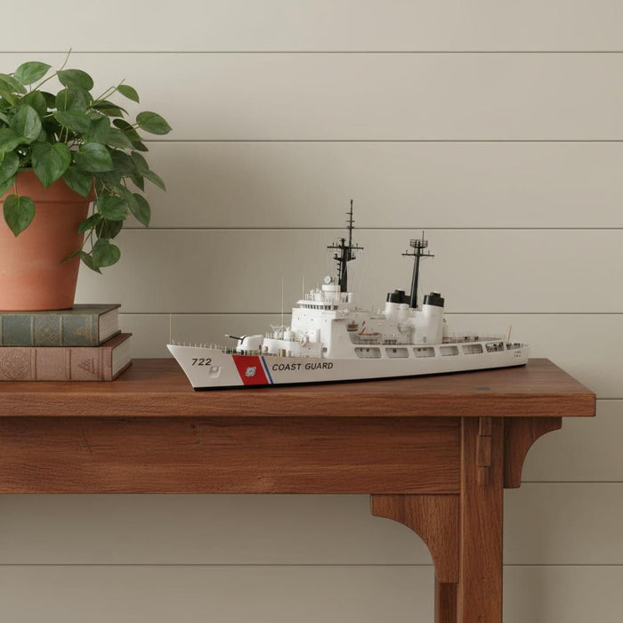 Hand Painted Model Boat (624380) - White