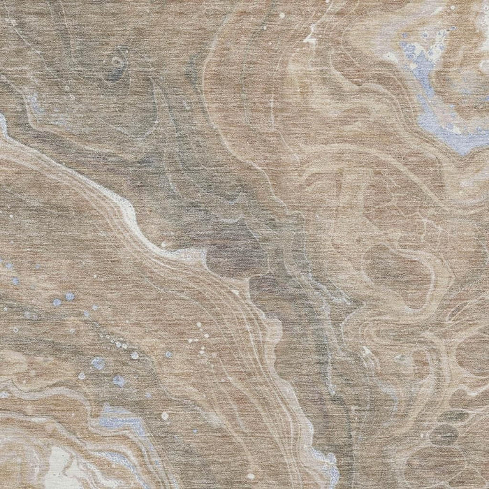 10' X 14' Abstract Washable Area Rug With UV Protection (697650) - Taupe / Beige / Gray