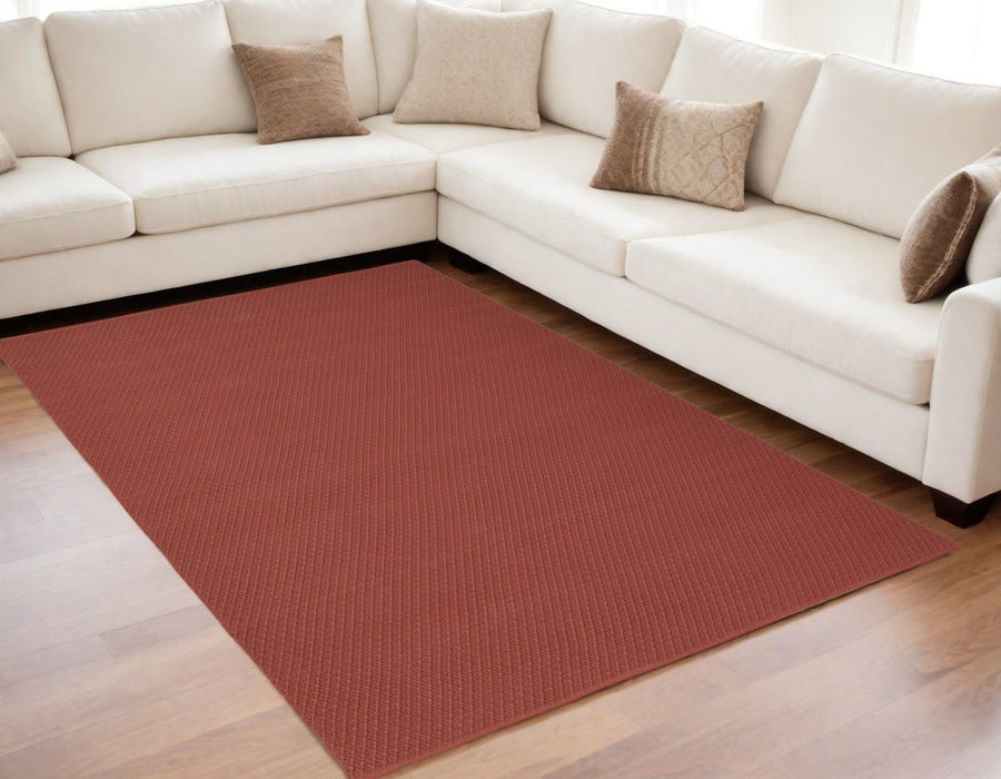 5' x 8' Hand Woven Area Rug - Red
