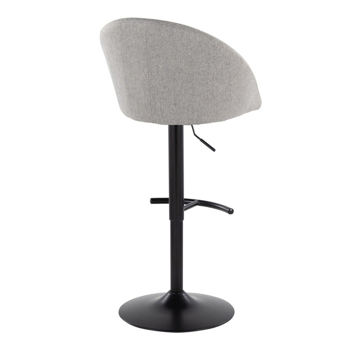 Matisse - Highback Adjustable Barstool With Rounded T Footrest (Set of 2) - Black Metal