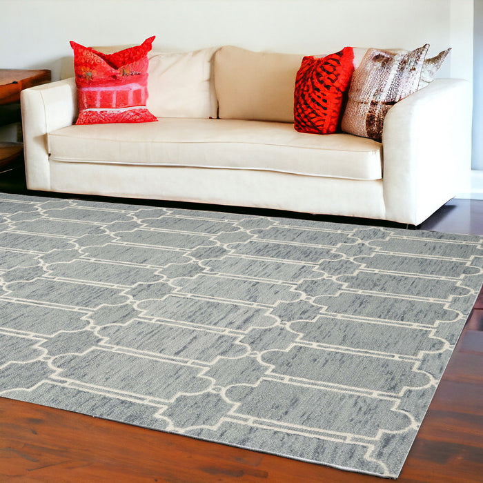 9' x 12' Wool Area Rug - Blue