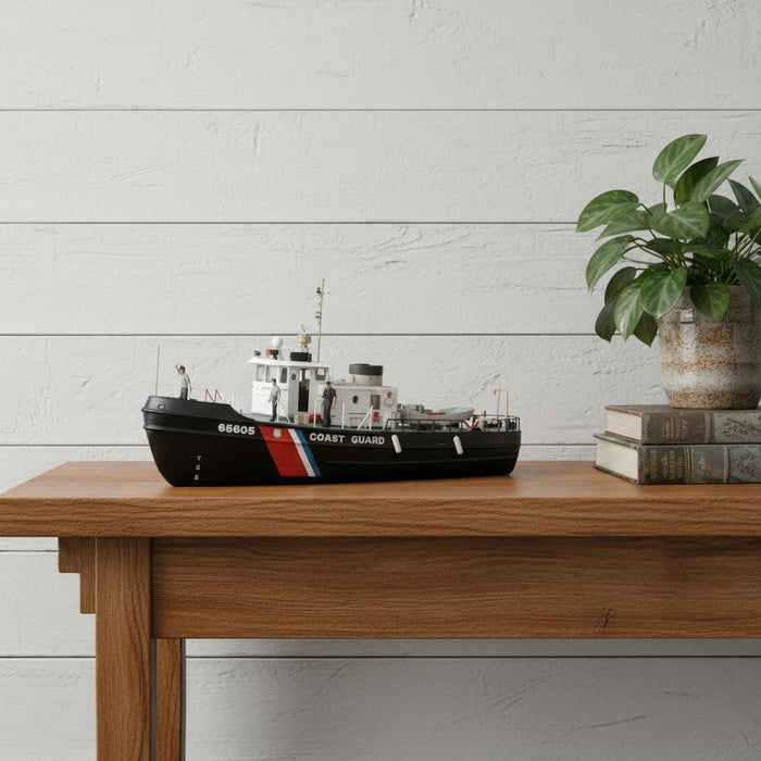 Hand Painted Model Boat (624417) - Black / White