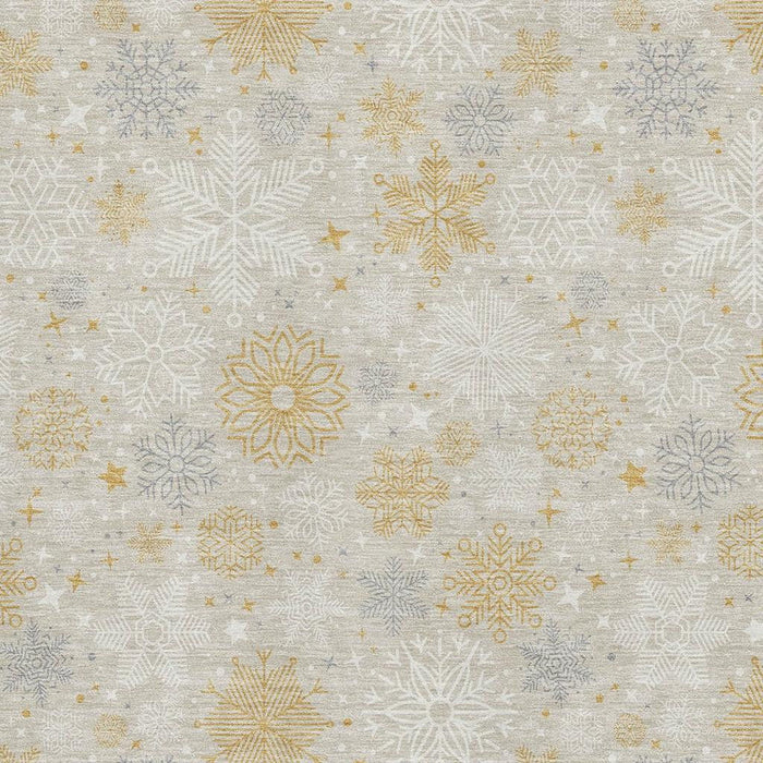 10' X 14' Abstract Geometric Washable Area Rug With UV Protection (702256) - Beige / Gold / Gray