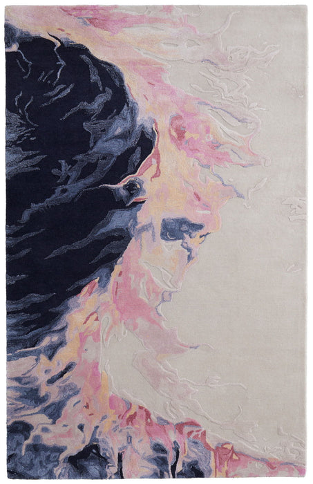 5' X 8' Abstract Hand Tufted Area Rug - Pink