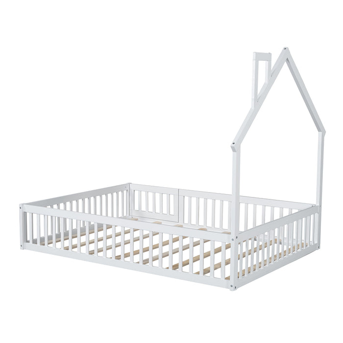 House Platform Bed With Guardrail